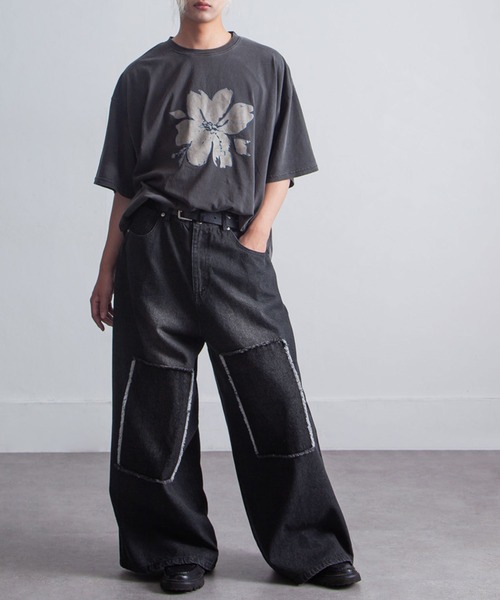 Nilway（ニルウェイ） ジーンズ パッチワーク ストレート ワイド