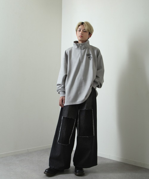 Nilway（ニルウェイ） ジーンズ パッチワーク ストレート ワイド