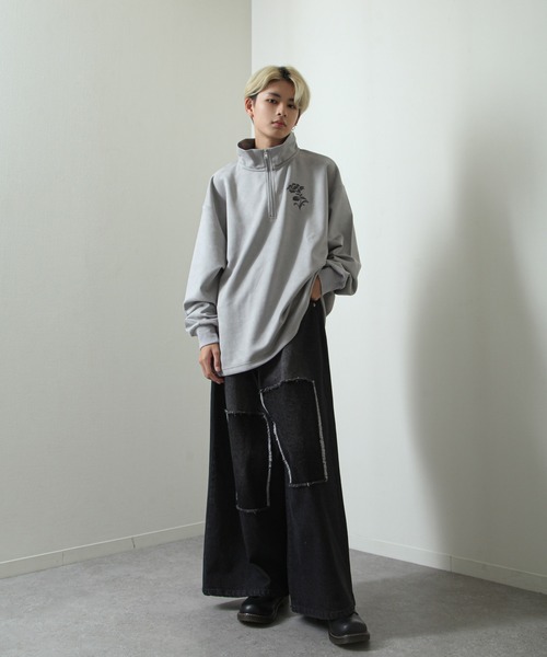 Nilway ジーンズ パッチワーク ストレート ワイド デニムパンツ