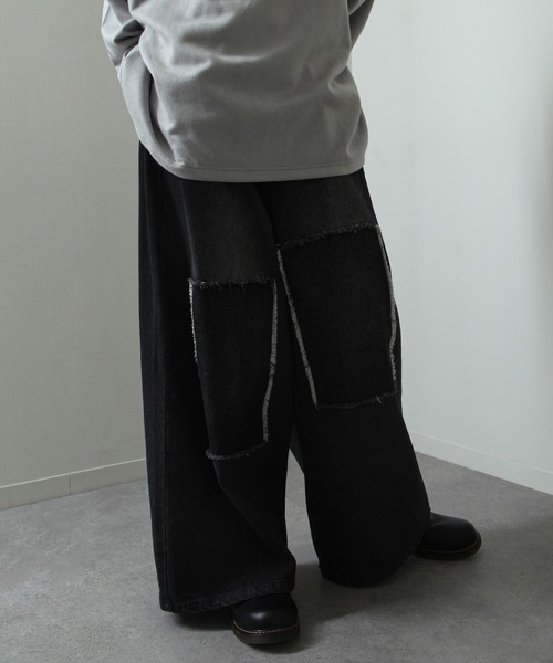 Nilway（ニルウェイ） ジーンズ パッチワーク ストレート ワイド