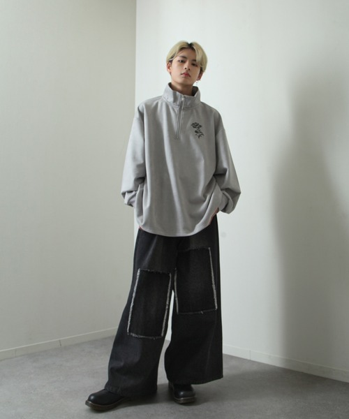 Nilway（ニルウェイ） ジーンズ パッチワーク ストレート ワイド