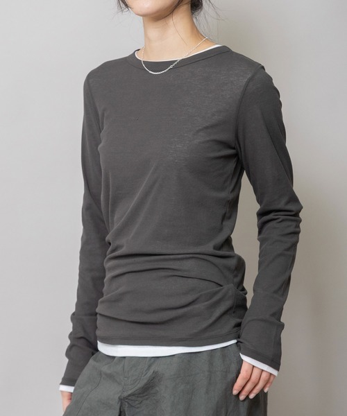 Munich（ミューニック） tシャツ シアーストレッチリブクルーネック