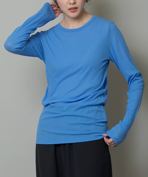 Munich tシャツ シアーストレッチリブクルーネックプルオーバー