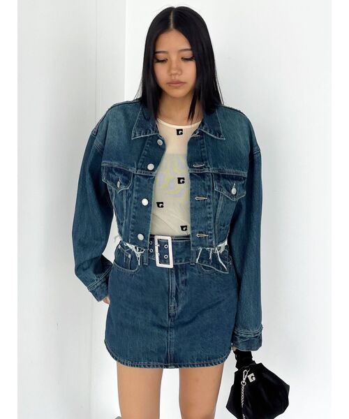 EMODA(エモダ) デニムジャケット gジャン カットオフクロップド EMODA(エモダ) デニムジャケット gジャン カットオフクロップド