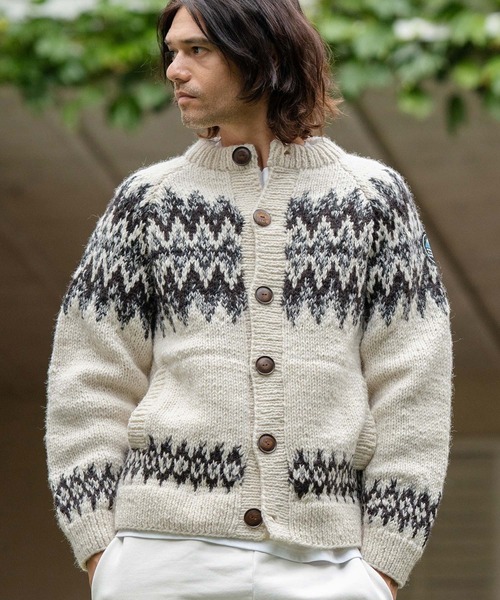 CAMBIO カーディガン mcg3491-「HIMALAYAN CLIMBERS HAND-KNIT CAMBIO カーディガン mcg3491-「HIMALAYAN CLIMBERS HAND-KNIT