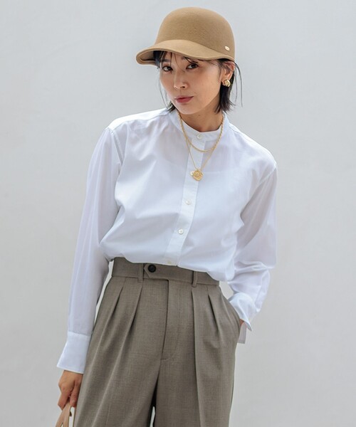LES LESTON レスレストン CANCLINIカンクリーニ バンドカラー LES LESTON レスレストン CANCLINIカンクリーニ バンドカラー ブラウス