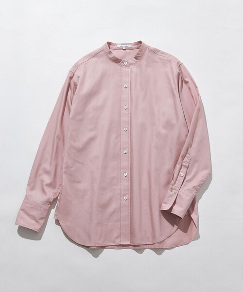 ブラウス シャツ 「洗える」CANCLINI バンドカラー レディース