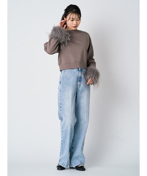 tシャツ フェザーライクドッキングスウェット レディース CELFORD tシャツ フェザーライクドッキングスウェット