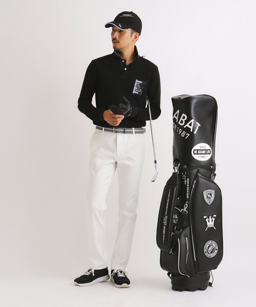 adabat（アダバット） ポロシャツ 「吸湿発熱」鍵盤ロゴデザイン 長袖