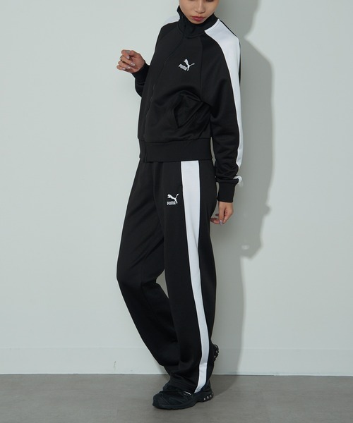 新作☆モノグラムデザイン【PUMA】ストレート トラック パンツ スポーツウェア ジャージ ロングパンツ CORE HERITAGE