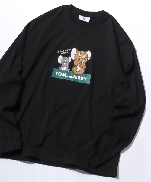 (トムとジェリー) Tom and Jerry オフィシャル商品 レディース 長袖 スウェットシャツ トレーナー BI1738 (ネイビー FREAK'S STORE トレーナー スウェット 限定展開 Tom and Jerry