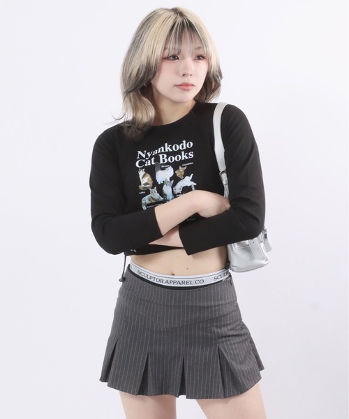 tシャツ 神保町にゃんこ堂 猫フォトプリント ラグランロンT