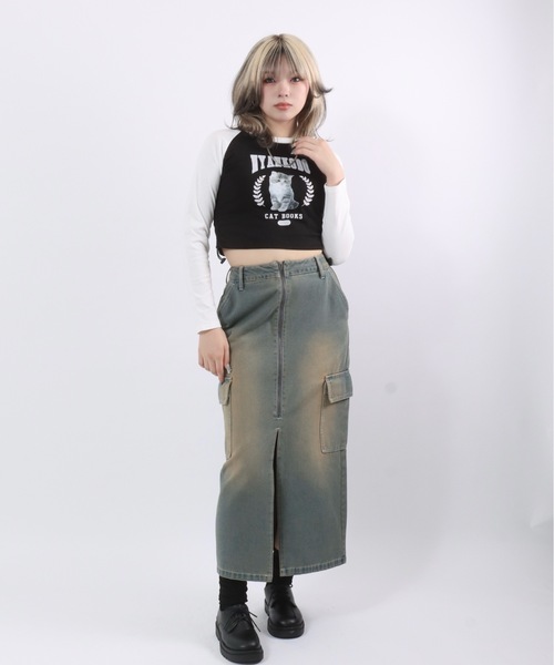 tシャツ 神保町にゃんこ堂 猫フォトプリント ラグランロンT