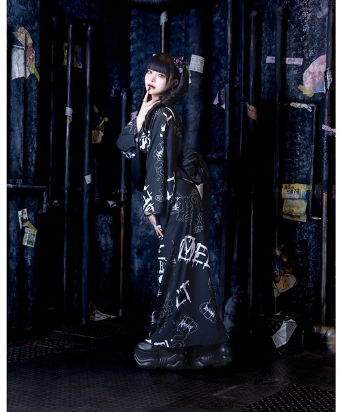 Amilige 浴衣 MELT Bear総柄浴衣 レディース メンズ : ZOZOTOWN