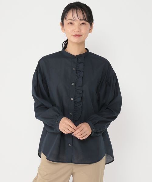 ブラウス シャツ 「ウタオ」シワになりにくいフリルブラウス レディース studio CLIP ブラウス シャツ 「ウタオ」シワになりにくいフリル