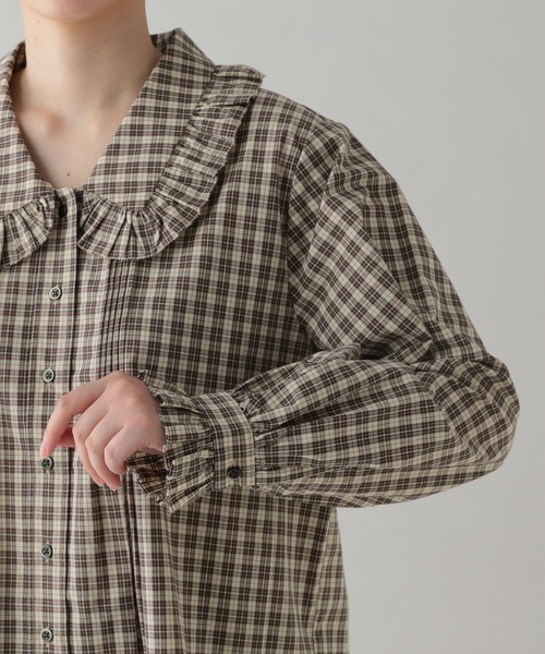 ブラウス シャツ ポプリンチェックシャツ レディース ブラウス シャツ チェックシャツ レディース : ZOZOTOWN Yahoo