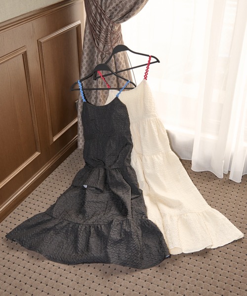 ワンピース nami frill onepiece/なみなみデザインキャミワンピース