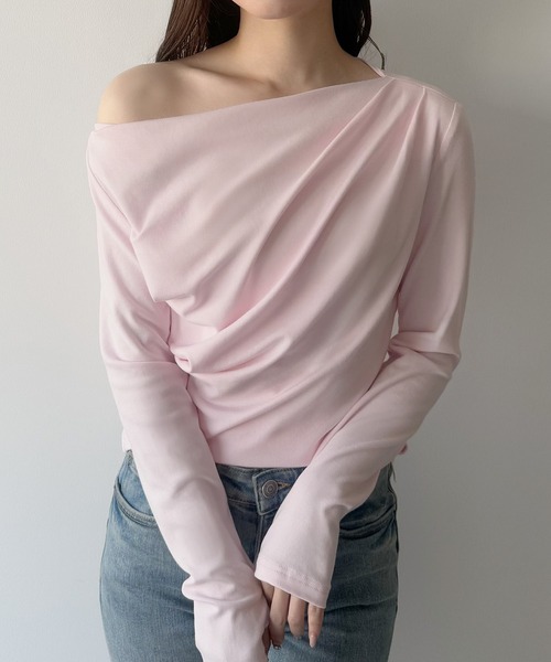 mipiarl tシャツ 薄手ドレープトップス レディース : ZOZOTOWN