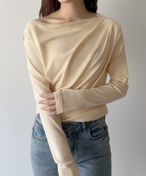 SOLOTRE 売れ筋商品|||ソロトレ Tシャツ トップス レディース Tops White mipiarl tシャツ 薄手ドレープトップス レディース : ZOZOTOWN