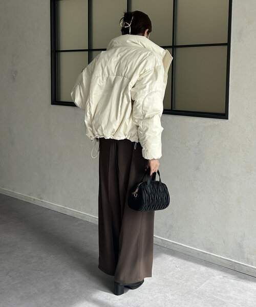 ✨未使用級 イエナ Vネックタフタショートブルゾン ブラック ドロー