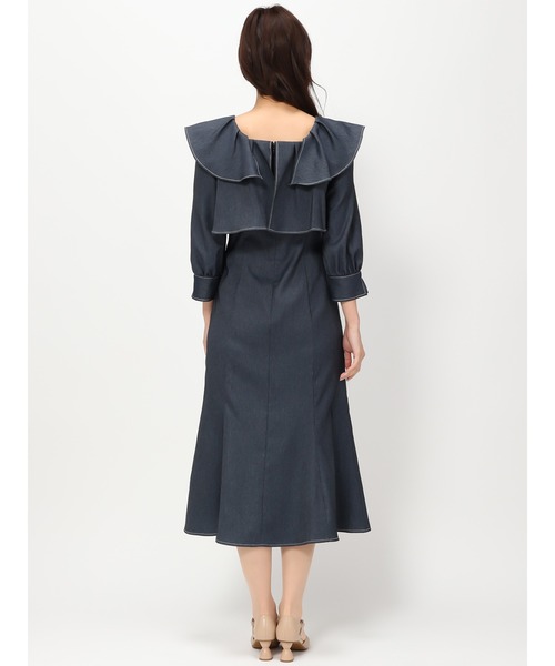 MISCH MASCH 「MISCH MASCH」 7分袖ワンピース M ブルー