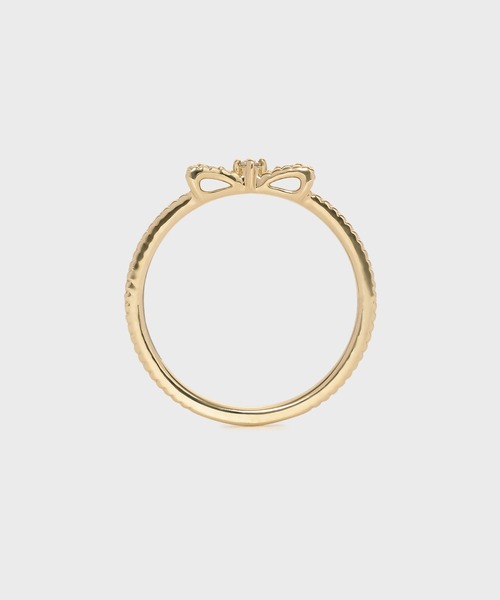 NOJESS 指輪 リング K10ダイヤモンドピンキーリング(0.02ct