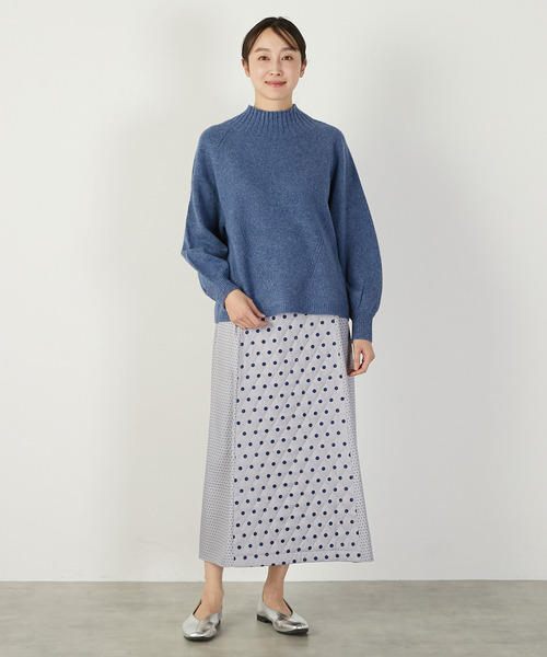 MELROSE claire（メルローズクレール） スカート 「ドット切替