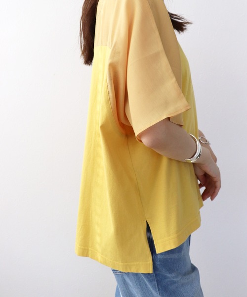 Jines tシャツ 布帛ドッキングトップス レディース : ZOZOTOWN