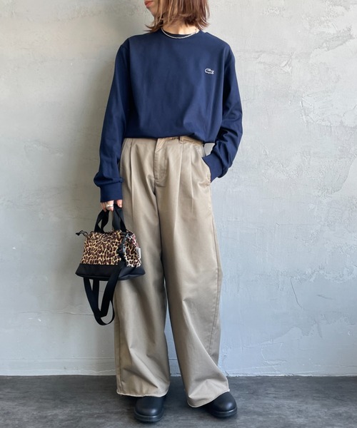 LACOSTE tシャツ 「LACOSTE/ラコステ」 ワンポイントロゴ クルー