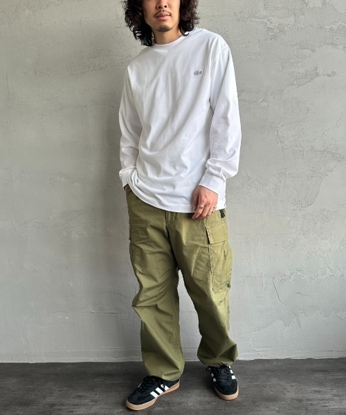 LACOSTE★メンズ 長袖 ロゴ クルーネック トップス Tシャツ LACOSTE ラコステ メンズ 長袖 コットン Tシャツ クルーネック