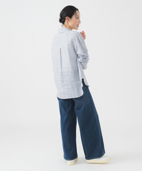ブラウス シャツ 「冷房対策」ルランゼフィール リネン シャツ（S〜M） レディース B：MING by BEAMS ブラウス シャツ 「冷房対策」ルラン