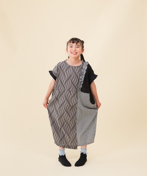 unica（ユニカ） ワンピース 切替えドルマンワンピース キッズ 子供服