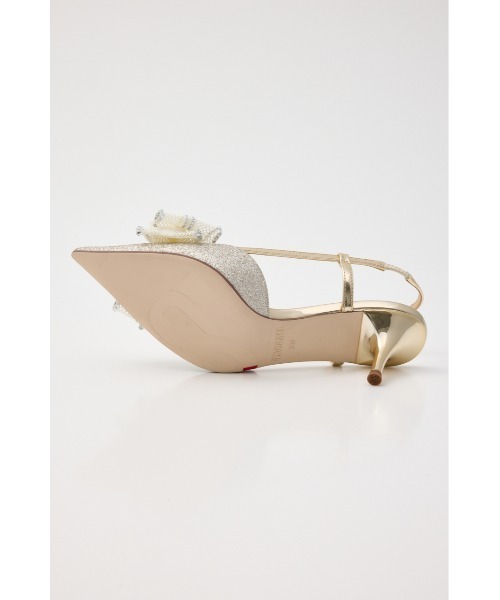 STACCATO（スタッカート） パンプス グリッターメッシュリボンパンプス