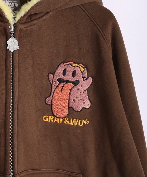 早い者勝ち最終値下げ‼️エドハーディー ベロアパーカー　 グランジ GRAF＆WU パーカー グラフアンドウー カーニバルシリーズ ベロ