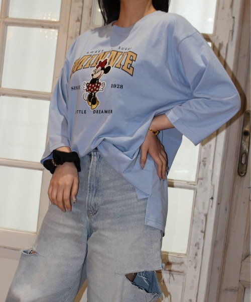 Disney tシャツ 「DISNEY/ディズニー」9分袖BIGTシャツ ミッキーマウス 