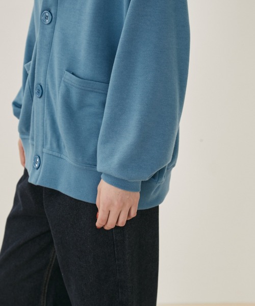 MERLOT カーディガン ビッグボタンスウェットカーディガン レディース