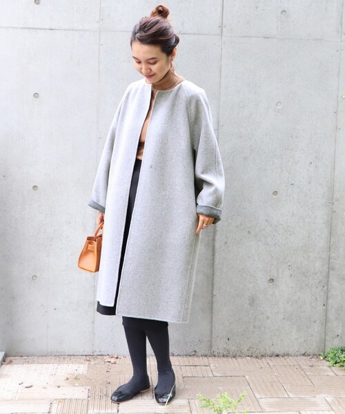 FRAMeWORK（フレームワーク） ノーカラーコート 38 ベージュ