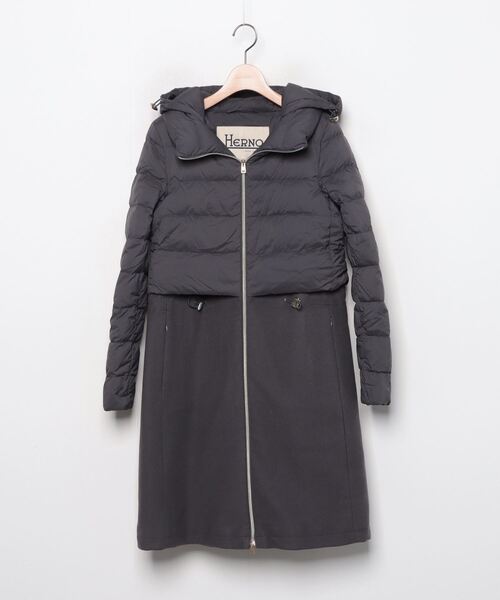 HERNO（ヘルノ） ダウンコート 38 グレー レディース : ZOZOTOWN Yahoo