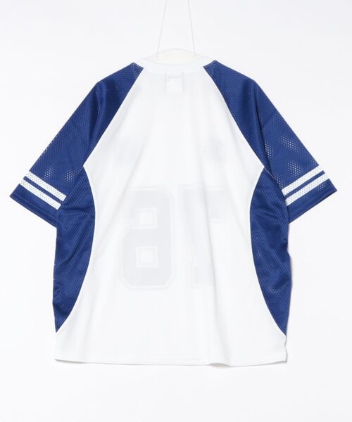 関税込*OFF-WHITE フットボール メッシュ切替Tシャツ ankoROCK tシャツ a.p.o.v. -ankoROCK's select- コンビメッシュ
