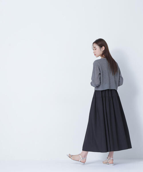 NATURAL BEAUTY BASIC カーディガン ラメメッシュカーディガン