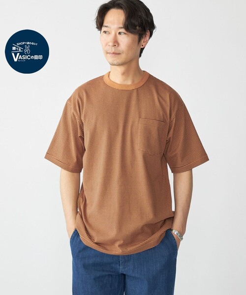 SHIPS（シップス） tシャツ SHIPS: マイクロ ボーダー リンガー T