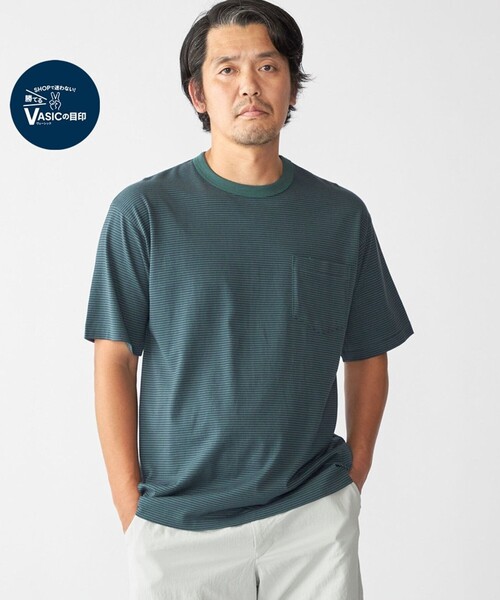 SHIPS（シップス） tシャツ SHIPS: マイクロ ボーダー リンガー T