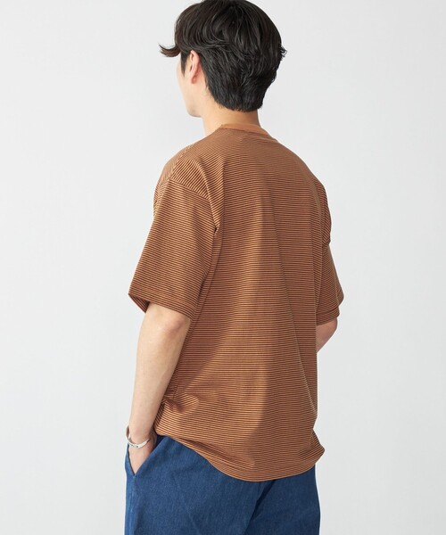 SHIPS（シップス） tシャツ SHIPS: マイクロ ボーダー リンガー T