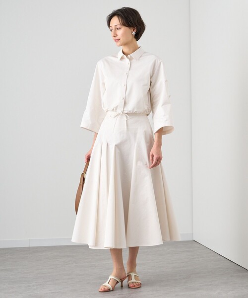ANAYI◆７分袖ブラウス/38/コットン/BLK/102217-13-410-95-380// ANAYI 「ANAYI」 7分袖ブラウス 38 ネイビー レディース