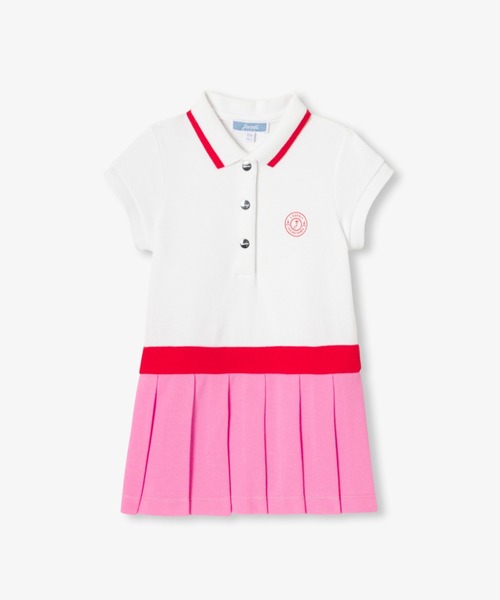 jacadi - 衣裳 スポーティーシックプリーツワンピース キッズ 小わっぱ服 うしろ帯 ベビー、キッズ、マタニティ-ワンピース、チュニック-子ども服、シューズ
