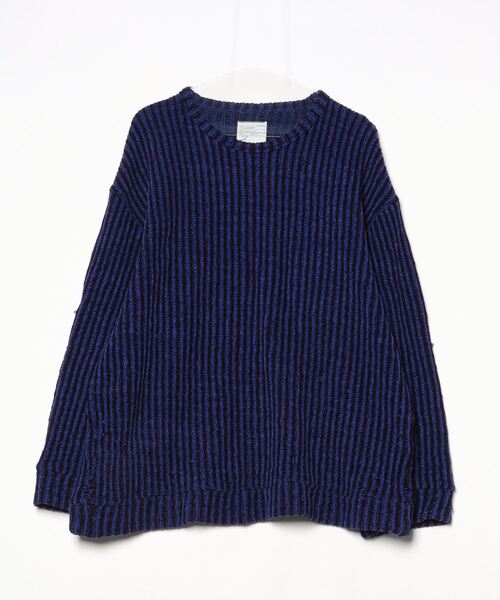 「SHAREEF」 長袖ニット 2 パープル メンズ_画像3