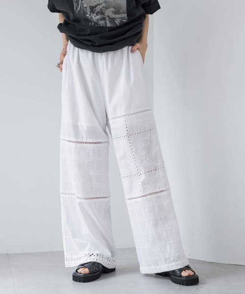 ヴィンテージ レースパンツ パッチワーク JEANASIS パンツ パッチワークレースパンツ/492216 レディース