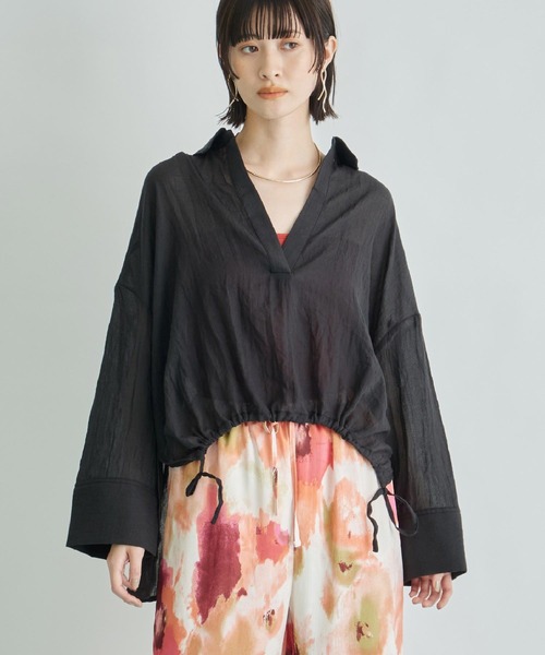 Settimissimo（セッティミッシモ） ブラウス シャツ シアー カーゼ