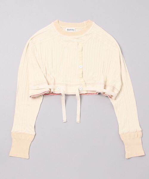 「BEAMS BOY」 長袖カットソー ONE SIZE ベージュ レディース