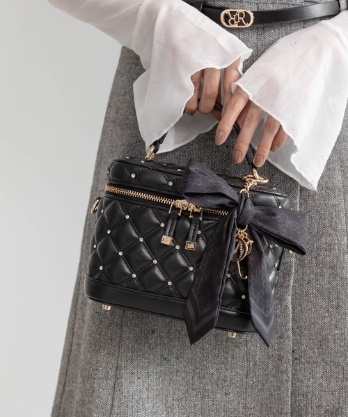 【RANDA】2WAY リボンチャームハンドバッグ ブラック Holiday Collection】2WAY リボンチャームハンドバッグRANDA公式サイト